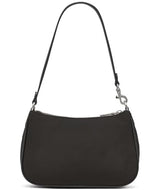 DKNY Jenny Top Zip Shoulder Bag, 100% poliéster con Ribete de Poliuretano Mujeres, Negro, Medium