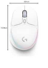 Logitech G G705 Ratón Inalámbrico Para Gaming, Iluminación LIGHTSYNC RGB Personalizable, Inalámbrico LIGHTSPEED, Conectividad Bluetooth, Ligero, PC/Mac/Portátil - Blanco