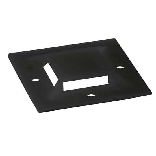 ABB Base de fijación autoadhesiva, color negro, 50,8 mm x 50,8 mm, para 4,3 mm, paquete de 2500 unidades