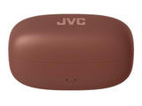 JVC Auriculares Inalámbricos Bluetooth | 24h de Batería y Carga Rápida | Oido Abierto | Ligeros y Resistentes al Agua | Deportivos con IPX4 y Control Táctil - HA-NP1T Granate