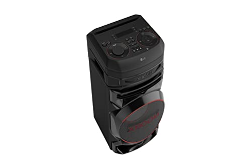 LG XBOOM RNC5 - Altavoz Bluetooth, Alta Potencia, Portátil, USB, Funciones DJ, Karaoke, con Luces LED Variables, Amplia Conectividad, El Sonido Absoluto, 3 Altavoces, Color Negro