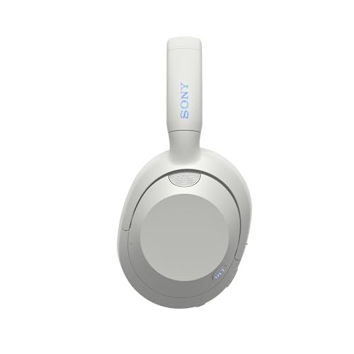 Sony ULT Wear, Auriculares inalámbricos Bluetooth con ULT Power Sound, Ultimate Deep Bass, Noise Cancelling, Calidad de Llamada nítida, hasta 30H de autonomía de batería, iOS y Android, Blanco Marfil