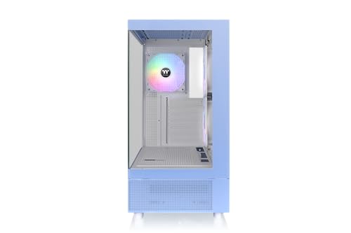 Thermaltake View 270 Plus TG ARGB E-ATX - Caja Color Azul Hortensia con 3 Ventiladores A- RGB de 120 mm incluidos; Compatible con radiador de hasta 360 mm; Panel Frontal y Lateral de Vidrio Templado;