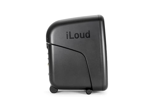 IK Multimedia iLoud Micro Monitor Pro - Par - Monitores de estudio compactos, de 2 vías, biamplificados, altamente portátiles y controlados digitalmente. Incluye micrófono ARC. Color negro.