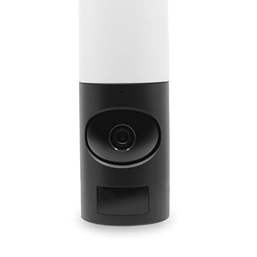 AVIDSEN HomeCam Spotlight - Cámara de vigilancia Inteligente para Exteriores, con lámpara LED integrada, aplicación para Smartphone, sin suscripción, WiFi, detección de Movimiento, visión Nocturna,
