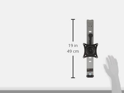 StarTech.com Soporte VESA de Cubículo para Monitor de hasta 34" - Ergonómico de Altura Ajustable - Instalación en Pared de Cubículo mediante Gancho o Abrazadera - para Cubículo de Oficina (ARMCBCLB)