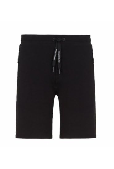 Armani Exchange French Terry Pantalones Cortos para Hombre, Negro (Black 1200), S