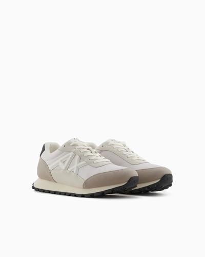 Armani Exchange Drop, Zapatillas Hombre, Plaza Taupe+Off Whit, 43.5 EU