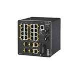 Cisco IE-2000-16TC-G-E Switch - Switch de Red (Gestionado, 20, 16, 20, 100BASE-T, 10GBASE-T, IEEE 802.3ab, IEEE 802.3u, IEEE 802.3X, IEEE 802.3z, 8000 entradas, SFP) Negro