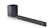 Sharp HT-SBW182 Soundbar 2.1 Slim con Subwoofer inalámbrico, Bluetooth con HDMI ARC/CEC, 160W, Audio óptico Digital, AUX, Negro, 74 cm