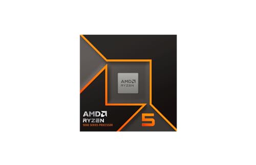 AMD Ryzen 5 9600X Procesador (Tarjeta gráfica Radeon integrada, 6 núcleos/12 Threads, 65W DTP, Socket AM5, 38MB Caché, Reloj de Aumento máx. hasta 5.4 GHz, sin Ventilador)