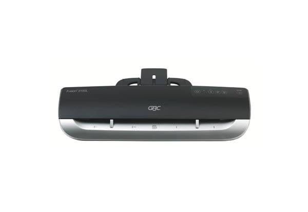 GBC Laminadora A3 Fusion 3100L, laminación de alta velocidad, 1 min. Tiempo de calentamiento, laminado en frío y en caliente, para oficina y escuela, películas laminadas de 75 a 175 micrófonos, negro/plata, 4400750EU