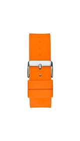 GUESS Trend Casual Tonneau Diamond - Reloj para Hombre, 43 mm, Esfera Negra, Caja y Pulsera de Acero Inoxidable, Naranja, Deportivo/Casual