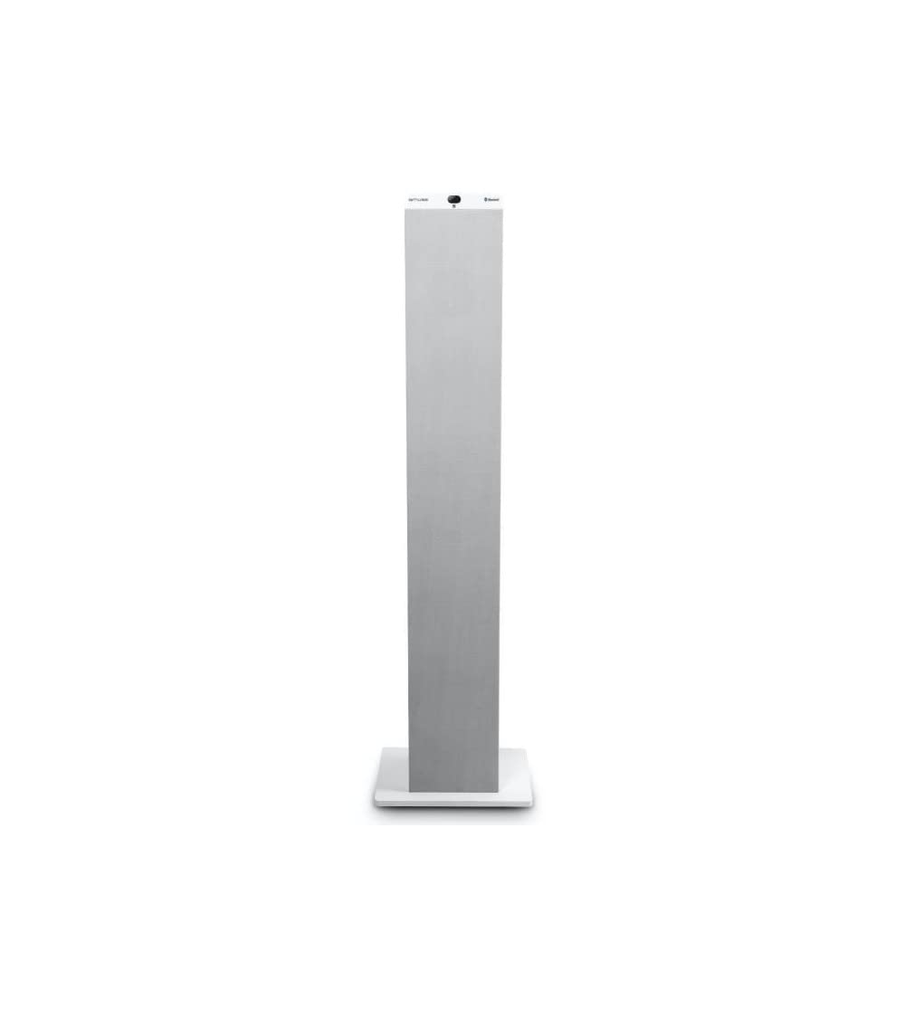 Muse M-1250 BTW - Torre de Sonido Bluetooth con Radio PLL FM - 100W - 20 Estaciones almacenables - Subwoofer Integrado - Blanco