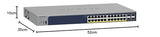 NETGEAR Switch PoE Gigabit Ethernet Smart gestionado de 28 Puertos GS728TPV3 | 24x PoE+ 190W, 4X 1G SFP |Montaje en sobremesa o en Bastidor y protección Limitada de por Vida