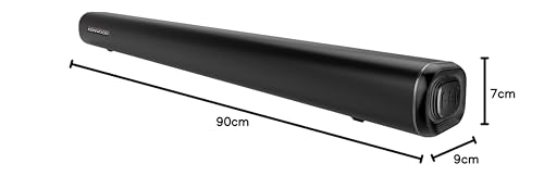Kenwood LS-600BT Barra de Sonido con 60W RMS de Potencia de Salida, Pantalla LED Blanca, Amplificador DSP Integrado, Entrada HDMI (ARC). Color: Negro.