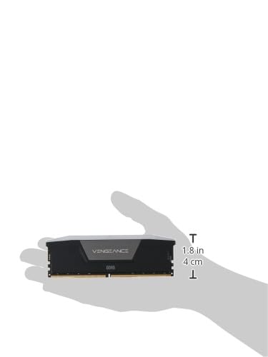 Corsair Vengeance RGB DDR5 64GB (2x32GB) 5200Mhz C40 Memoria optimizada de Intel (Iluminación dinámica RGB en Diez Zonas, Regulación de Voltaje a Bordo, perfiles XMP 3.0 Personalizados) Negro