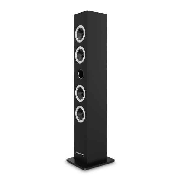 Brightium Torre de Sonido - Potencia Musical de 60W, Color Negro, Ideal para Disfrutar de música en casa con un diseño Moderno y Elegante.