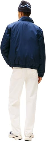 Tommy Jeans Cazadora de entretiempo Hombre Essential Padded con cuello alto, Azul (Dark Night Navy), L
