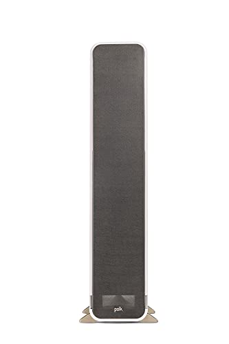 Polk Audio Signature Elite ES55 - Altavoz de Torre con Certificado de de Alta resolución y Dolby Atmos y DTS: Compatible con X, Tweeter de 1 Pulgada y (2) Woofers de 6,5 Pulgadas, Color Blanco