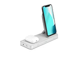 Kensington StudioCaddy Organizador con Carga Inalámbrica Qi para Dispositivos Apple, Incluidos iPhone, iPad, MacBook y Apple Watch y Soporte para MacBook, Blanco