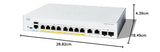 Cisco Switch Inteligente Catalyst 1200-8P-E-2G, GE de 8 Puertos, PoE, PS Externa, Combo GE 2x1, protección Limitada de por Vida (C1200-8P-E-2G)