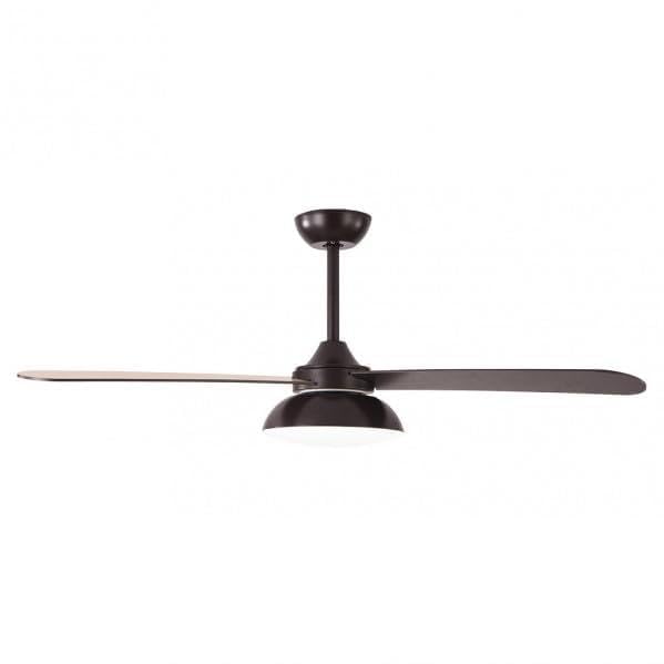 Ventilador DC Umi 24W marrón de 3 aspas, reversible en marrón/haya. Ofrece 132D, 2950lm y 3 temperaturas de luz (3000K, 4000K, 6000K). Incluye control remoto, memoria y temporizador.