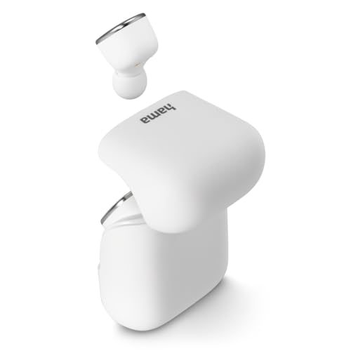 Hama | Auriculares Bluetooth (Control táctil, Resistente a Salpicaduras IPX5, Comandos de Voz, Batería Duradera) Color Blanco