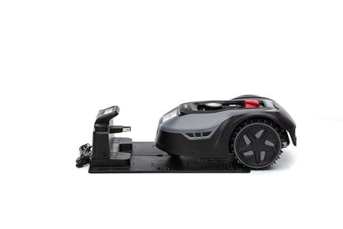 IKRA Robot cortacésped iROM 600 para céspedes de hasta 600 m², WiFi o Bluetooth, Control por App, multizona, Incl. estación de Carga & Sensor de Lluvia, 6 Cuchillas de Repuesto