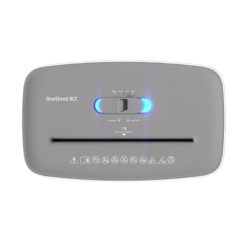 HP OneShred 8CC 2801 - Destructora de papel (nivel de seguridad P-4, corte cruzado, 8 hojas)