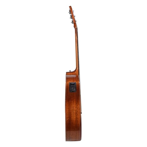 Sevinia Guitarra electroacústica Signature Series | Cuerpo sólido, parte superior de abeto sólido con parte trasera y laterales de caoba, afinador, ecualizador de 3 bandas, se suministra con bolsa