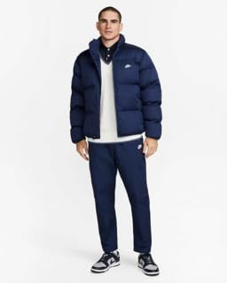 Nike FB7368-010 M NK TF CLUB PUFFER JKT Jacket Hombre BLACK/WHITE Tamaño L