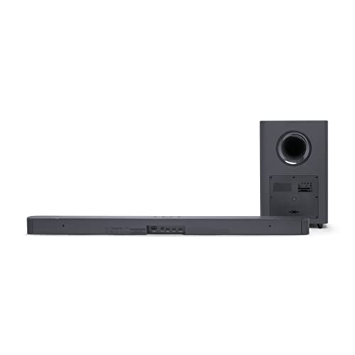JBL BAR 2.1 Deep Bass MK2 Barra de sonido de 2.1 canales para TV inalámbrica y subwoofer, control remoto, JBL Surround, Deep Bass, Dolby Digital, HDMI ARC y conexión óptica, 300 Watt, negro