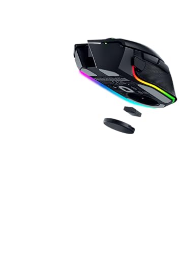 Razer Basilisk V3 Pro - Ratón Inalámbrico Personalizable para Juegos con Rueda Inclinable Hyperscroll (Sensor Óptico Focus Pro 30K, Iluminación Cromática de 13 Zonas, Botones Programables 11) Negro