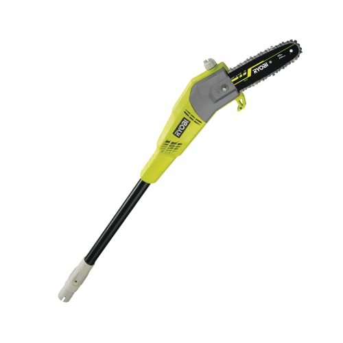 RYOBI - Podadora Eléctrica de Cable 220V, 750W con Pértiga - Longitud Hoja 25cm, Cadena 40 Eslabones para Ramificación, Poda y Trabajos de Largo Alcance - Incluye 1 Arnés, 1 Extensión - RPP755E