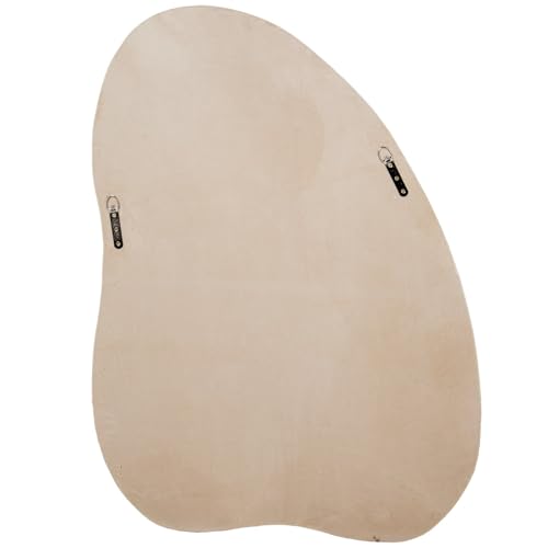 Espejo de pie con Forma de Madera DM y Terciopelo en Beige 68x4x90cm