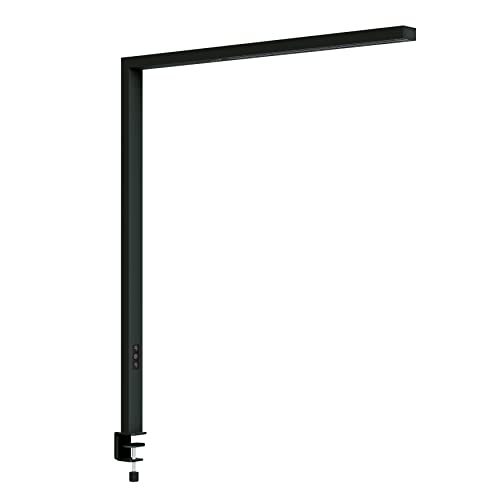 MAUL Lámpara de pinza LED MAULsirius color vario sensor, regulable, lámpara de trabajo con base de pinza para la oficina, pinza de mesa con temperatura de color de 3000-5700 K, negro