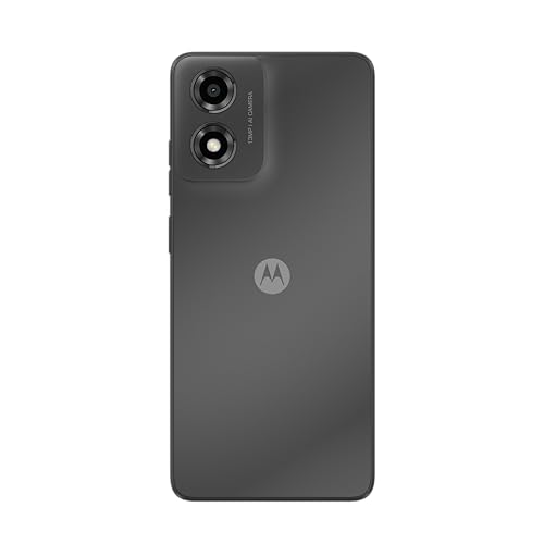 Motorola Moto E14, 4GB(2+2GB RAM Boost)/64GB, Pantalla HD+6,56" y 90 Hz, Sonido Dolby Atmos, cámara con IA, Android 14, 5000 mAh,Carga TurboPower 15W (Incluido), procesador Octa-Core,Dual SIM,Gris