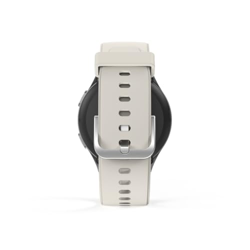 HAMA | Smartwatch 8900 (Reloj Inteligente, con GPS, Pantalla Tactil Amoled, Reloj Deportivo, Permite Hacer Llamadas en Manos Libres) Color Plata y Beige.