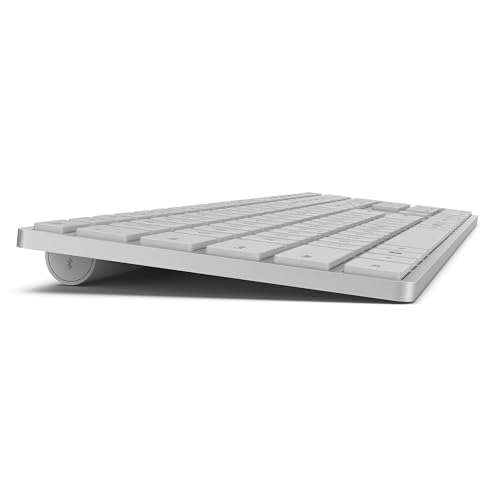 Surface Microsoft Keyboard 2024 - Teclado inalámbrico Bluetooth Compatible con Windows 11 (Teclado AZERTY francés) - Gris