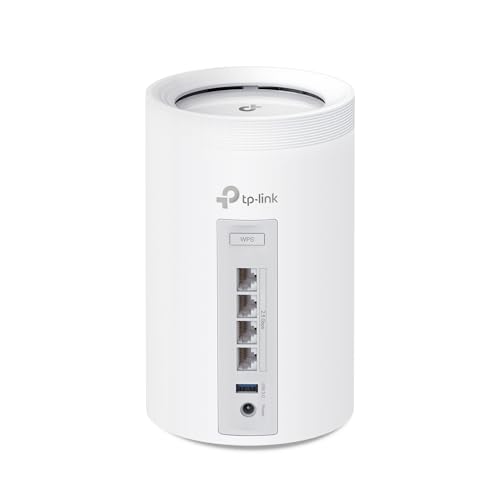 TP-Link Deco BE65(3-Pack) - BE9300 Wi-Fi 7 Mesh WLAN Set (Paquete de 3), Tribanda 5760 Mbit/s (6 GHz) + 2880 Mbit/s (5 GHz) + 574 Mbit/s (2,4 GHz), 6 transmisiones, 4 Puertos 2.5G, 1 USB 3.0