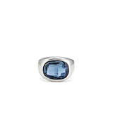 UNO de 50 Anillo En Aleación De Metales Bañado En Plata De Ley Con Cristal Facetado