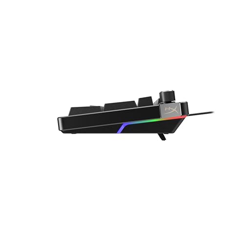 HyperX Alloy Rise - Teclado gaming mecánico, switches Red, hot swap en caliente, Patas Ajustables, carcasa magnética intercambiable, Negro (QWERTY Español)