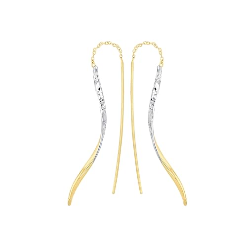 Amor pendientes Pendientes de mujer, 4 cm, Bicolor, Viene en caja de regalo de joyería,