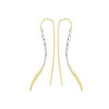 Amor pendientes Pendientes de mujer, 4 cm, Bicolor, Viene en caja de regalo de joyería,