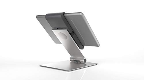 Durable 893023 Soporte de tablet para mesa TABLET HOLDER TABLE (para tablets de 7-13 pulgadas, giratorio 360 grados con dispositivo antirrobo) plata/antracita