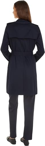 Tommy Hilfiger Gabardina Mujer Cotton Slim Fit corta, Azul (Desert Sky), 46