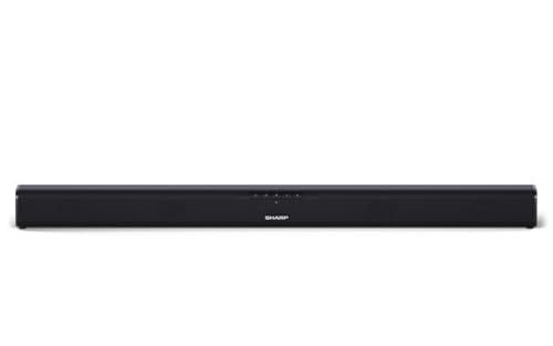 Sharp HT-SB110 Barra de Sonido, Cine en Casa, Bluetooth, HDMI, ARC/CEC, Potencia Máxima Total de Salida 90 W, Control Remoto, 80 cm, Color Negro