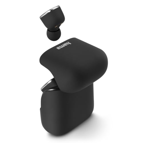 Hama | Auriculares Bluetooth (Control táctil, Resistente a Salpicaduras IPX5, Comandos de Voz, Batería Duradera) Color Negro