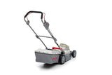 IKRA cortacésped Mulching ICM 2033 con 2X batería y Cargador, Ahorro de Espacio, Superficies de césped de hasta 150m²